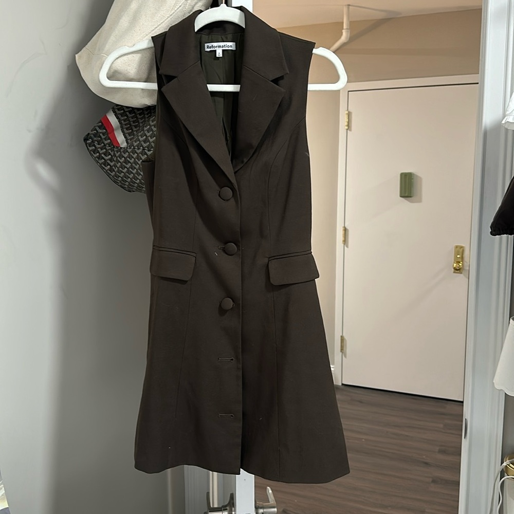 Reformation green dress